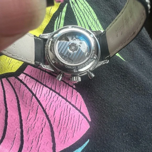 Ernst Benz Chronolunar 44mm white dial black band